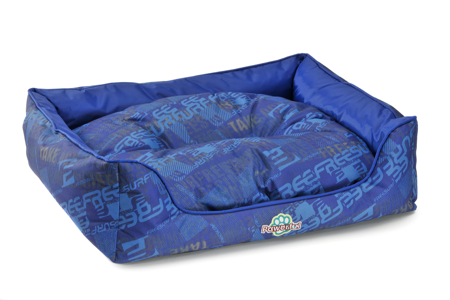 Cama Afrodita Estampado azul con letras Grande 