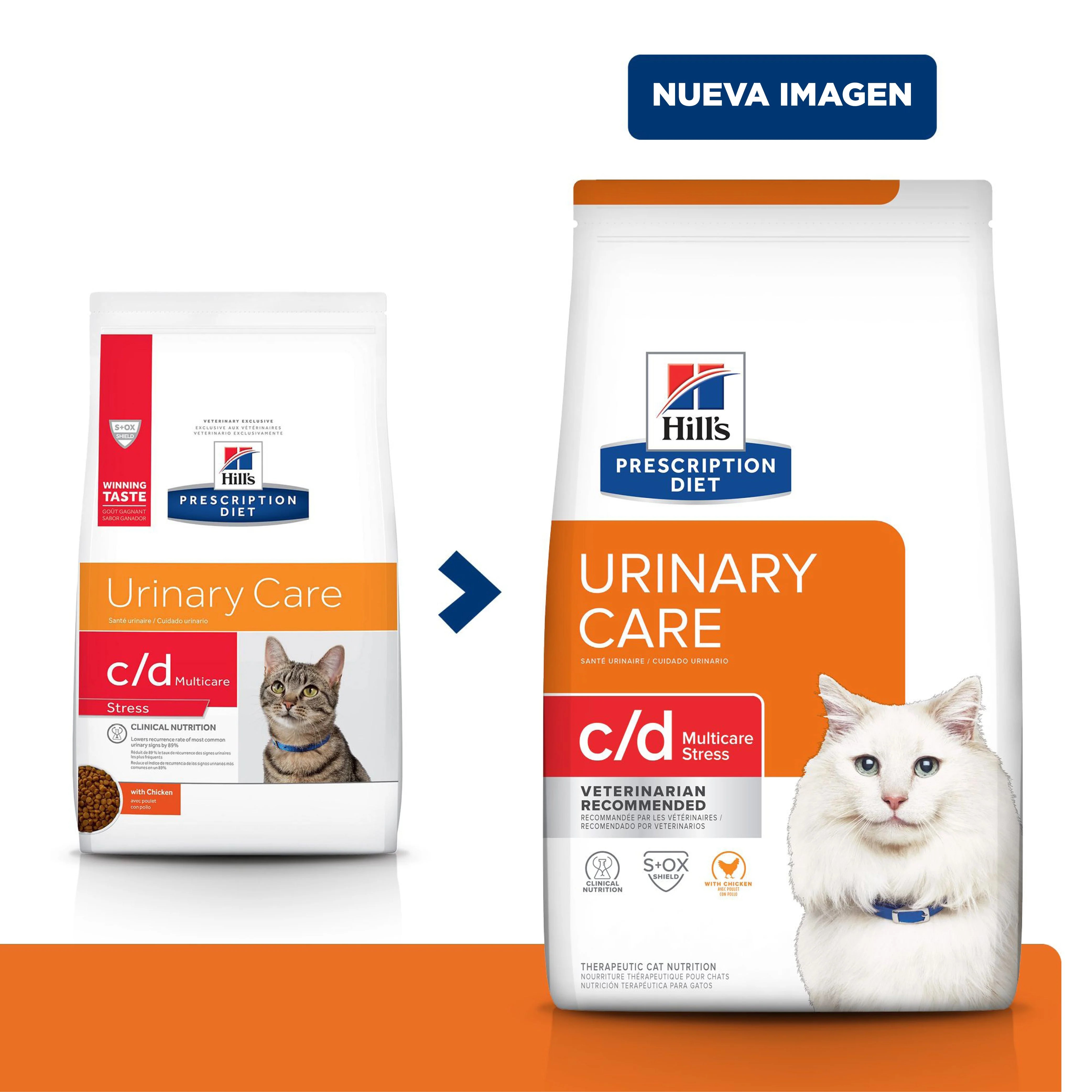 Hill's Prescription Diet c/d Urinary Care Multicare Stress Alimento Seco para Gato  