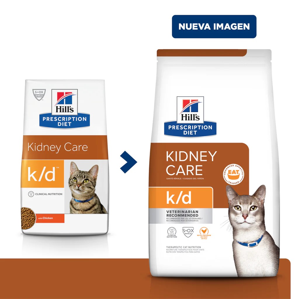 Hill's Prescription Diet k/d Alimento Seco Cuidado Renal para Gato 1.8 kg 