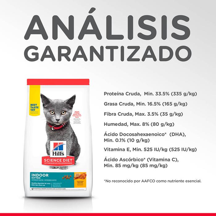 Hill's Science Diet Indoor Alimento Seco para Gatito de Interior Receta Pollo 1.5