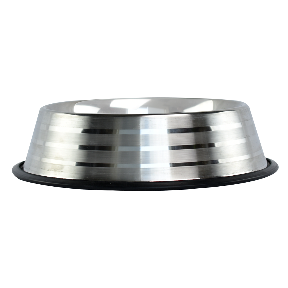 Plato de acero estriado 8 oz Color gris