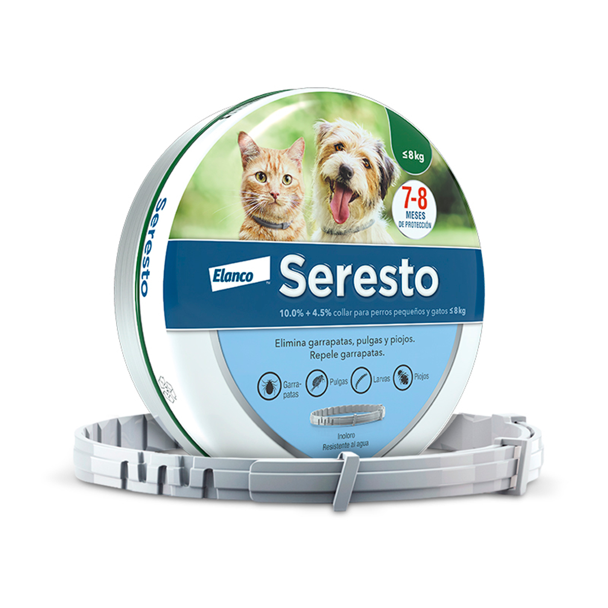 Collar Antipulgas Seresto menor 8 kg. 1 Pza
