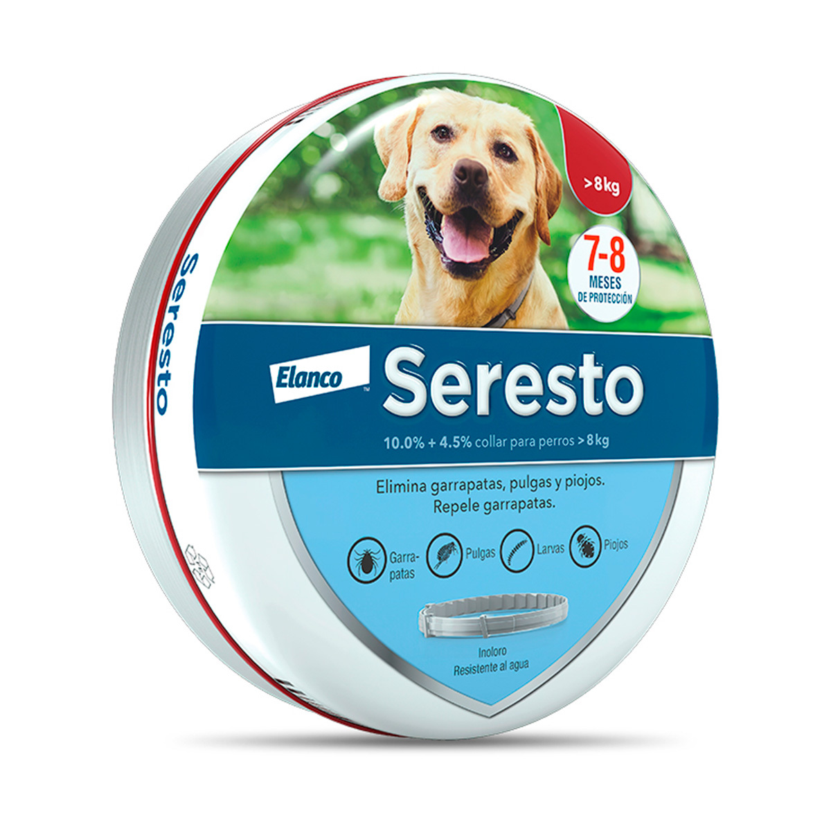 Collar Antipulgas de Seresto mayor a 8 kg 1 Pza