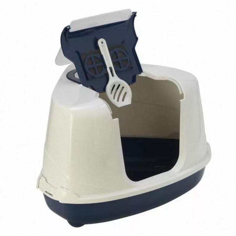 Arenero para gato - flip corner azul marino