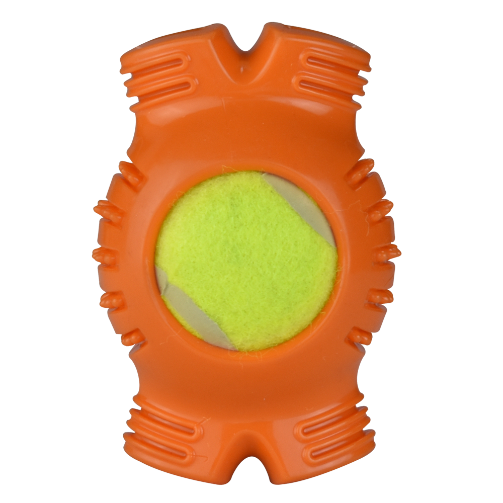Juguete hueso con pelota de tenis  