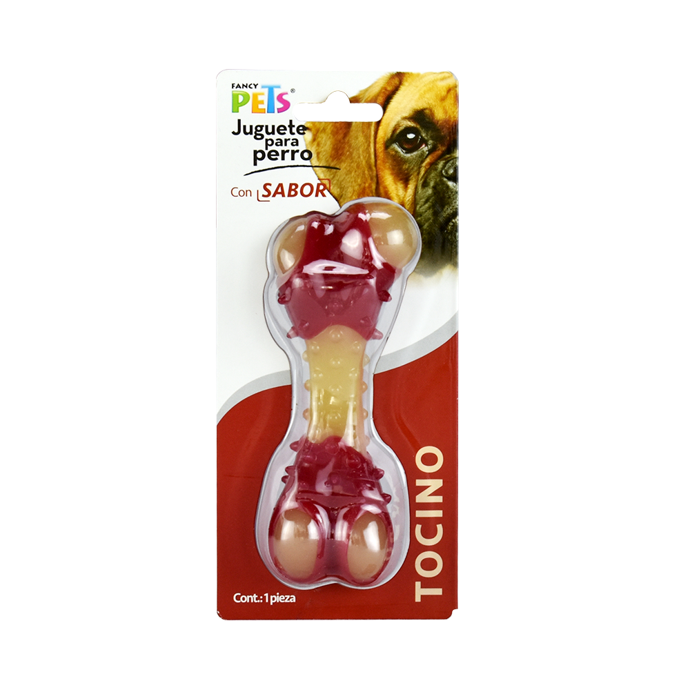 Juguete hueso med sabor tocino  