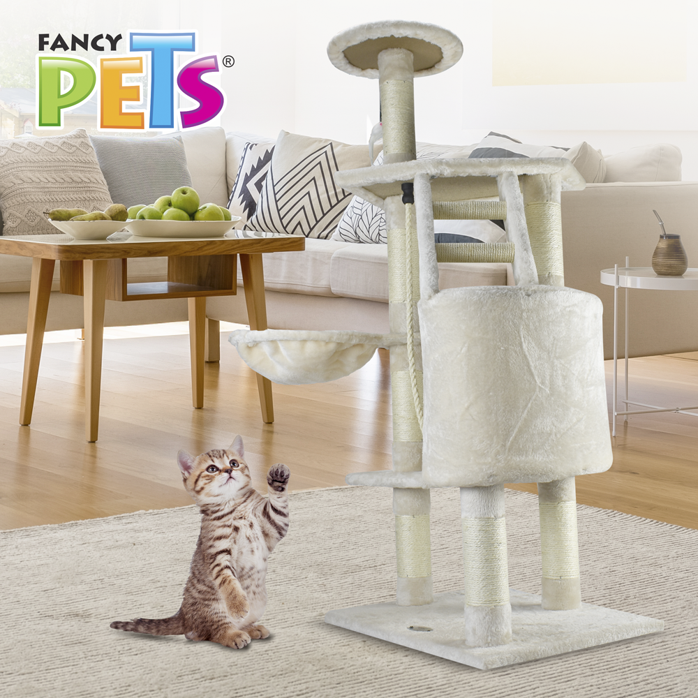 Mueble para gato con casa y hamaca 120 cm