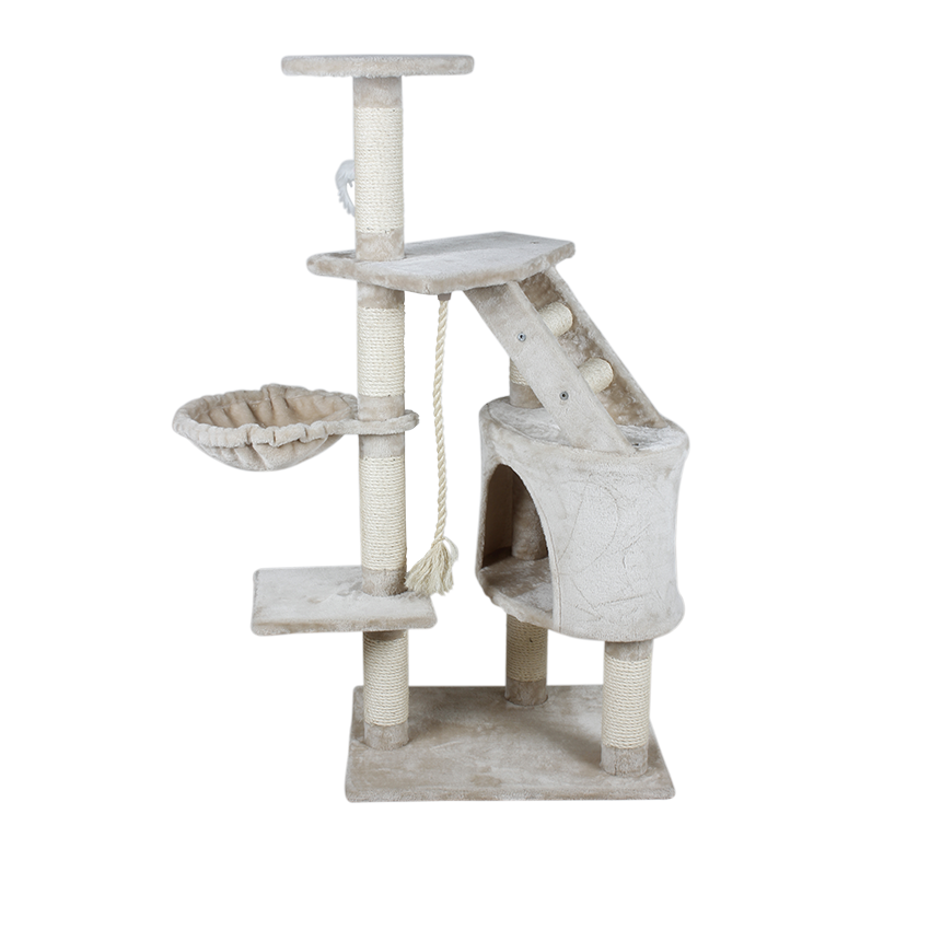 Mueble para gato con casa y hamaca 120 cm