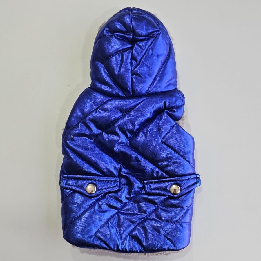 Chamarra metálica Color azul / 2 Pza