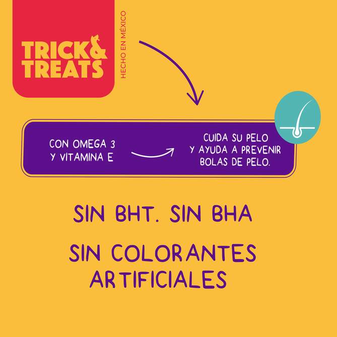 Trick & treats purrs de pollo para gatos