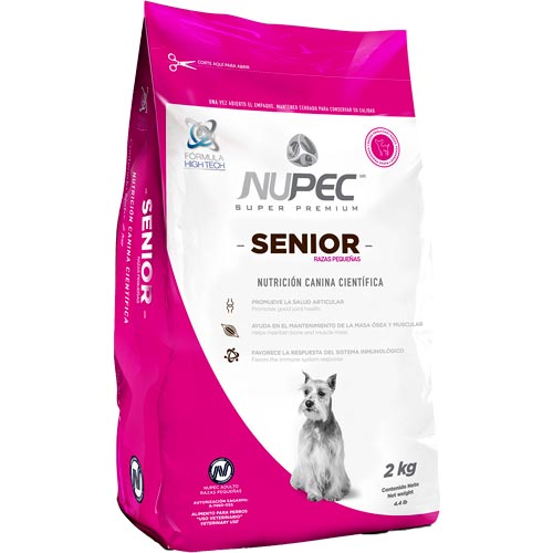 Alimento para perro senior raza pequeña nupec sp 8 kg 