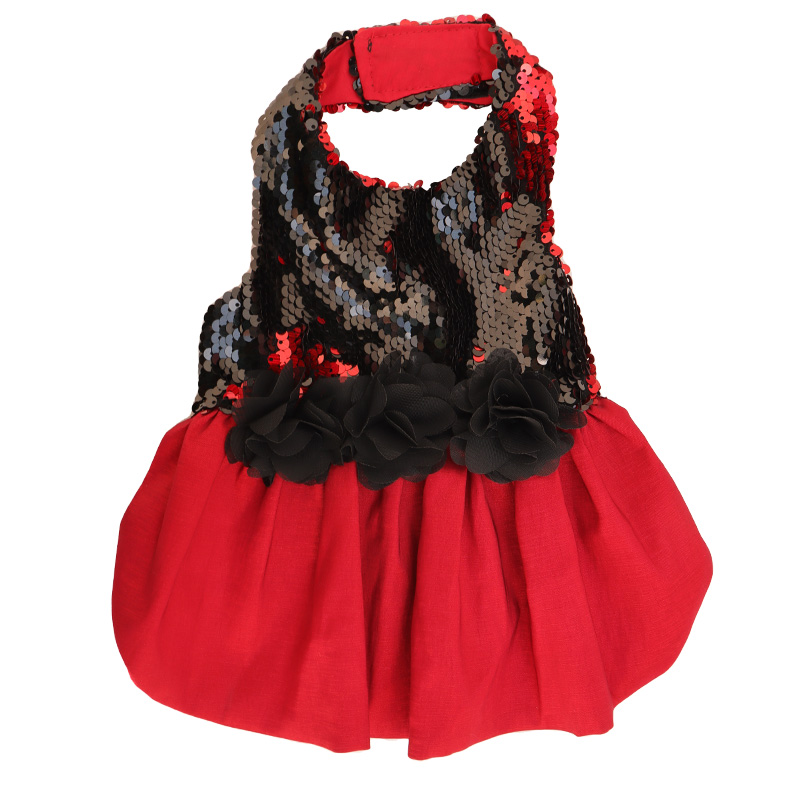 Vestido party Rojo con Negro Color rojo con negro / 2 Pza