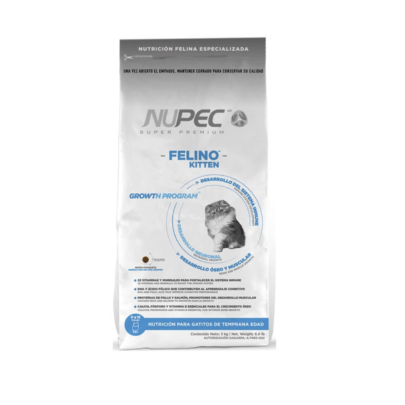 Alimento para cachorro kitten feline nupec sp 3 kg 