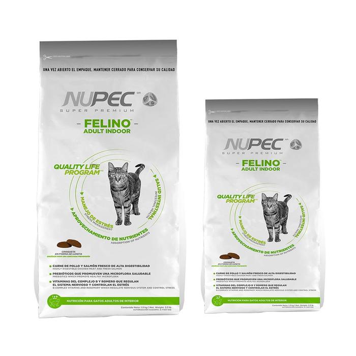 Alimento para gato adulto indoor feline nupec sp