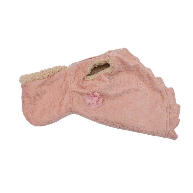 Abrigo ilusión rosa dorado