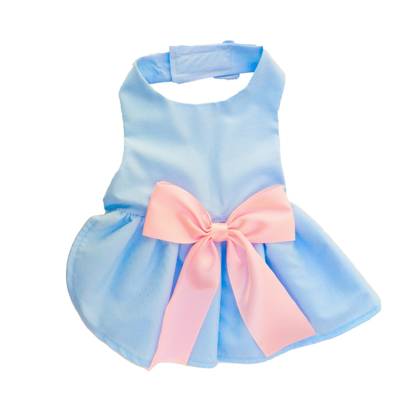 Vestido brillantina Color azul cielo / 4 Pza