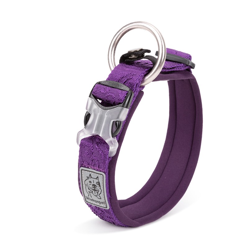 Collar suave winhyepet para perro morado grande 