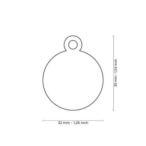 Placa Básica en forma de Círculo Turquesa G de Aluminio