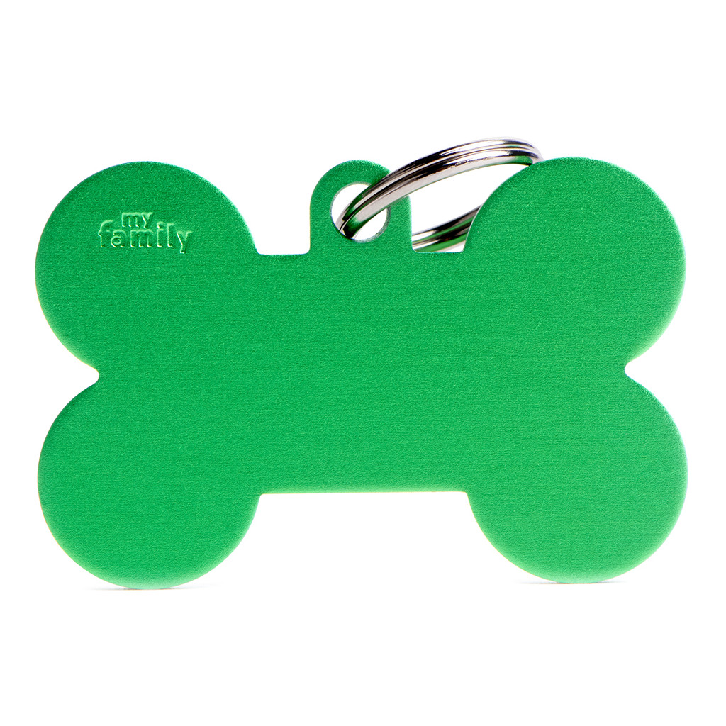 Placa Básica en Forma de Hueso Verde XL de Aluminio   