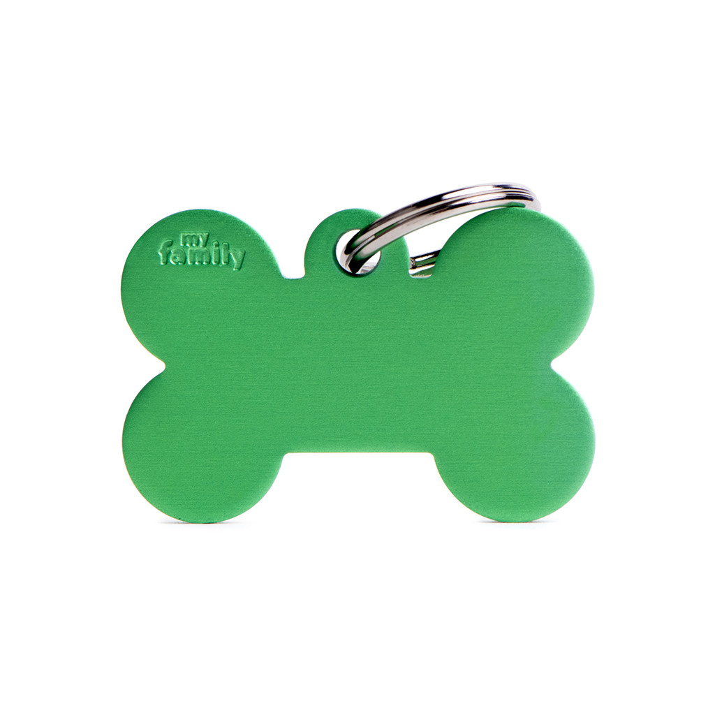 Placa Básica en Forma de Hueso Verde CH de Aluminio   
