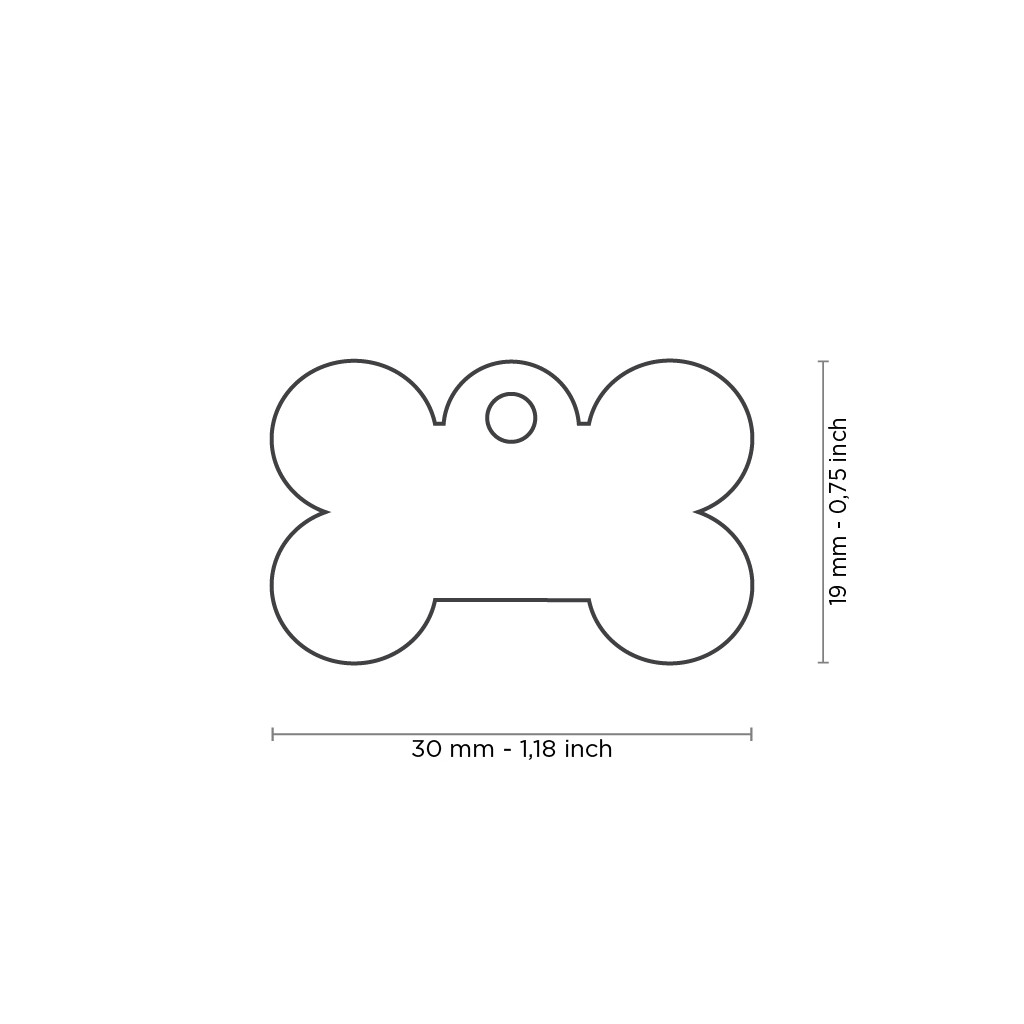 Placa Básica en Forma de Hueso Morado CH de Aluminio