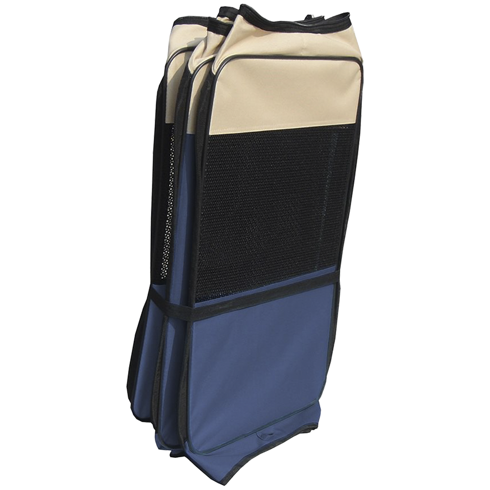 Corral portátil de tela navy blue grande