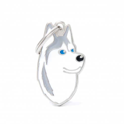Placa Friends Husky Gris y Blanco
