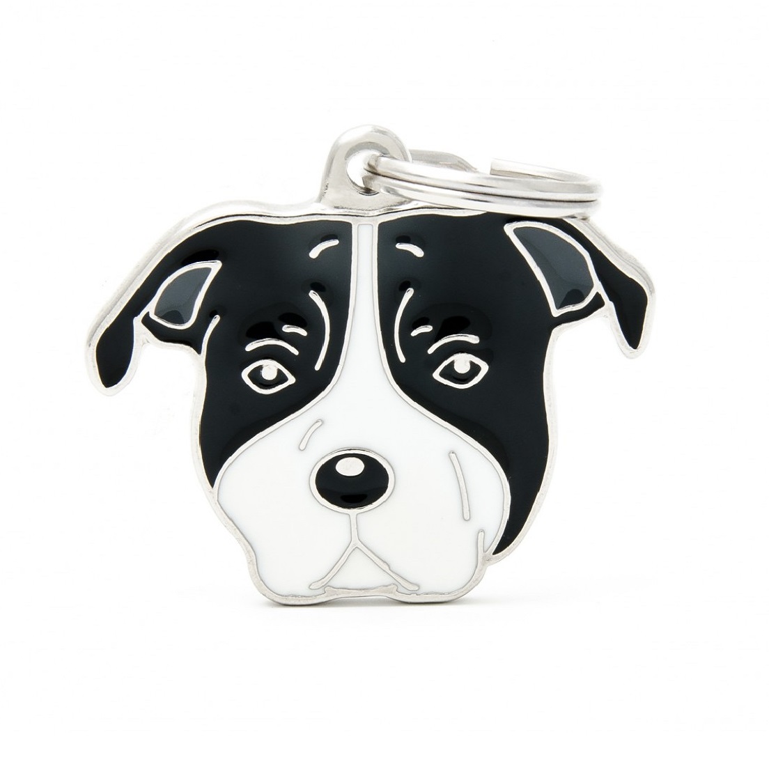 Placa Friends Amstaff Blanco y Negro   