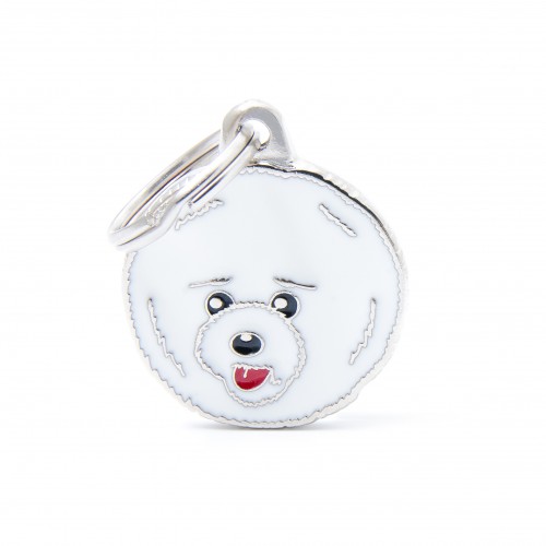 Plaquita friends bichón frisé