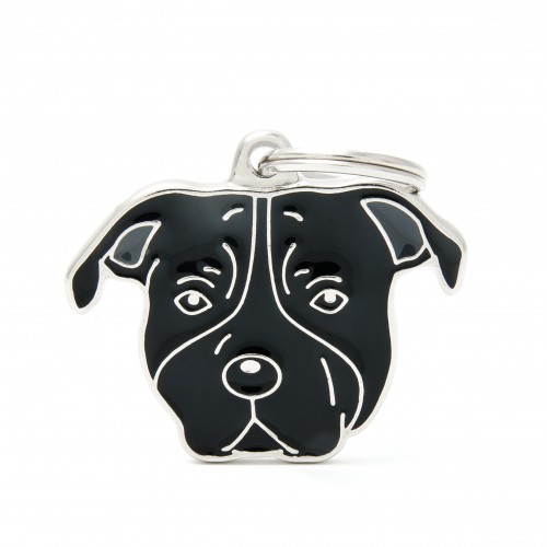 Placa Friends Amstaff Negro