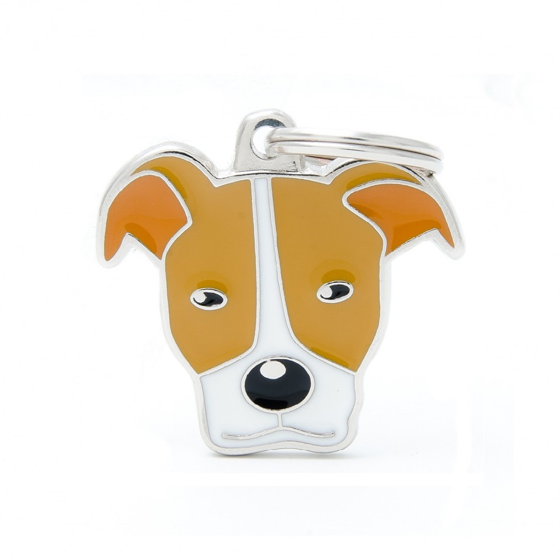 Plaquita friends brown and white american pit bull   