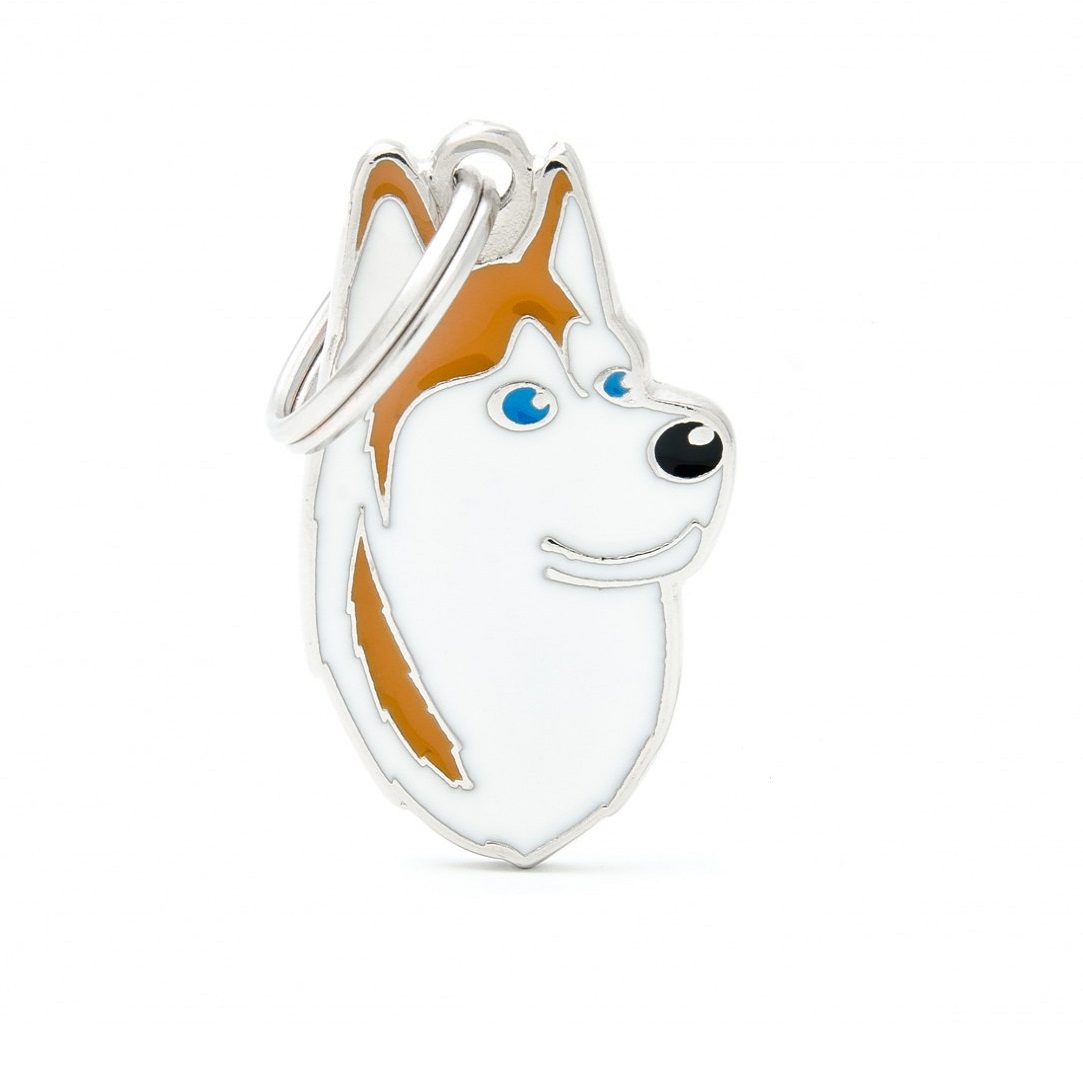 Plaquita friends red and white siberian husky