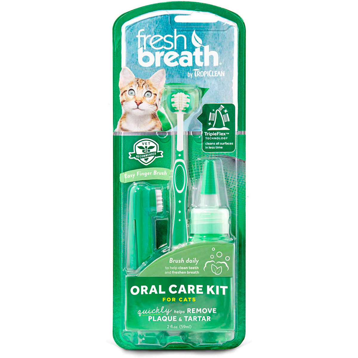 Tropiclean fresh breath oral care kit for cats 59 ml