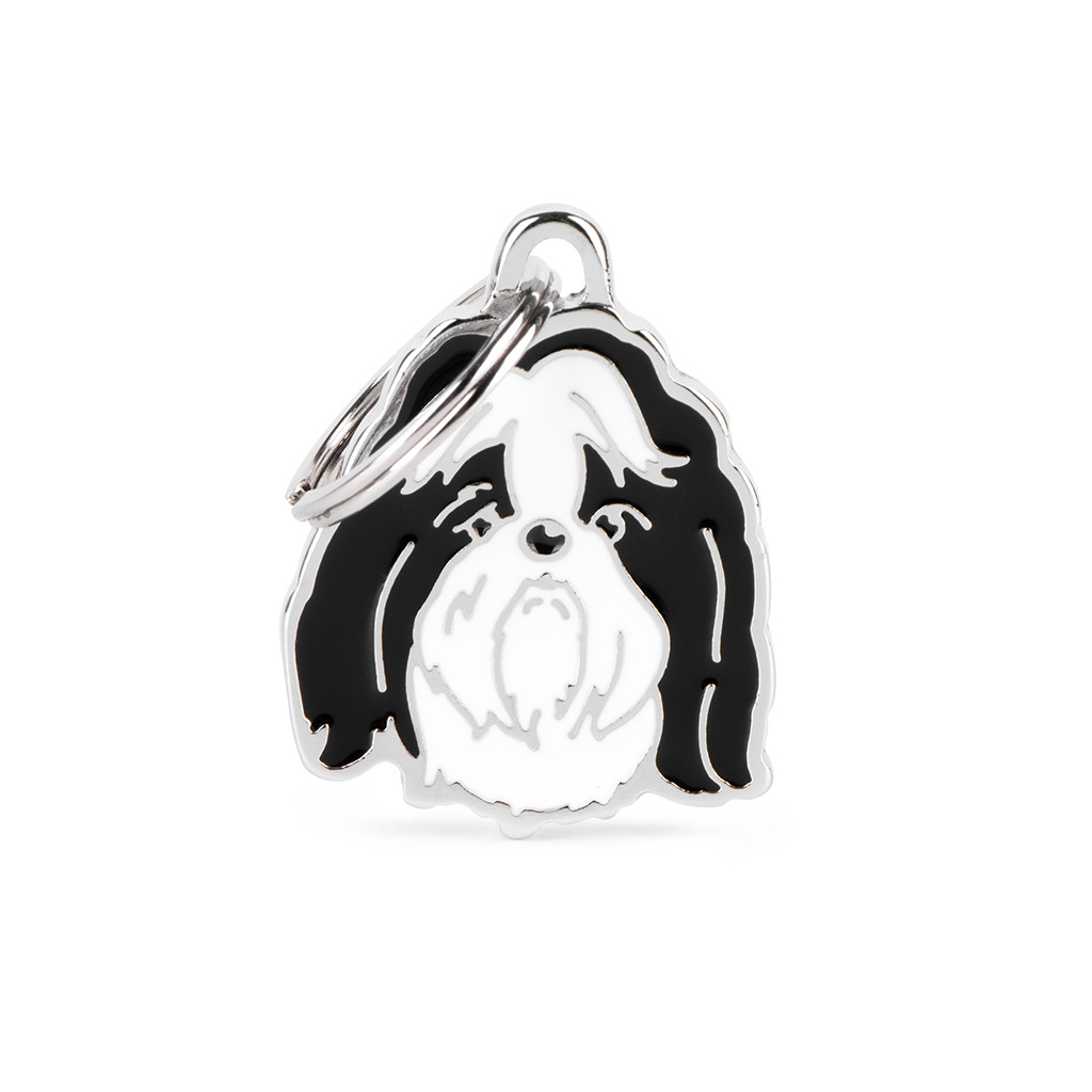 Placa Friends Shih Tzu Blanco y Negro   