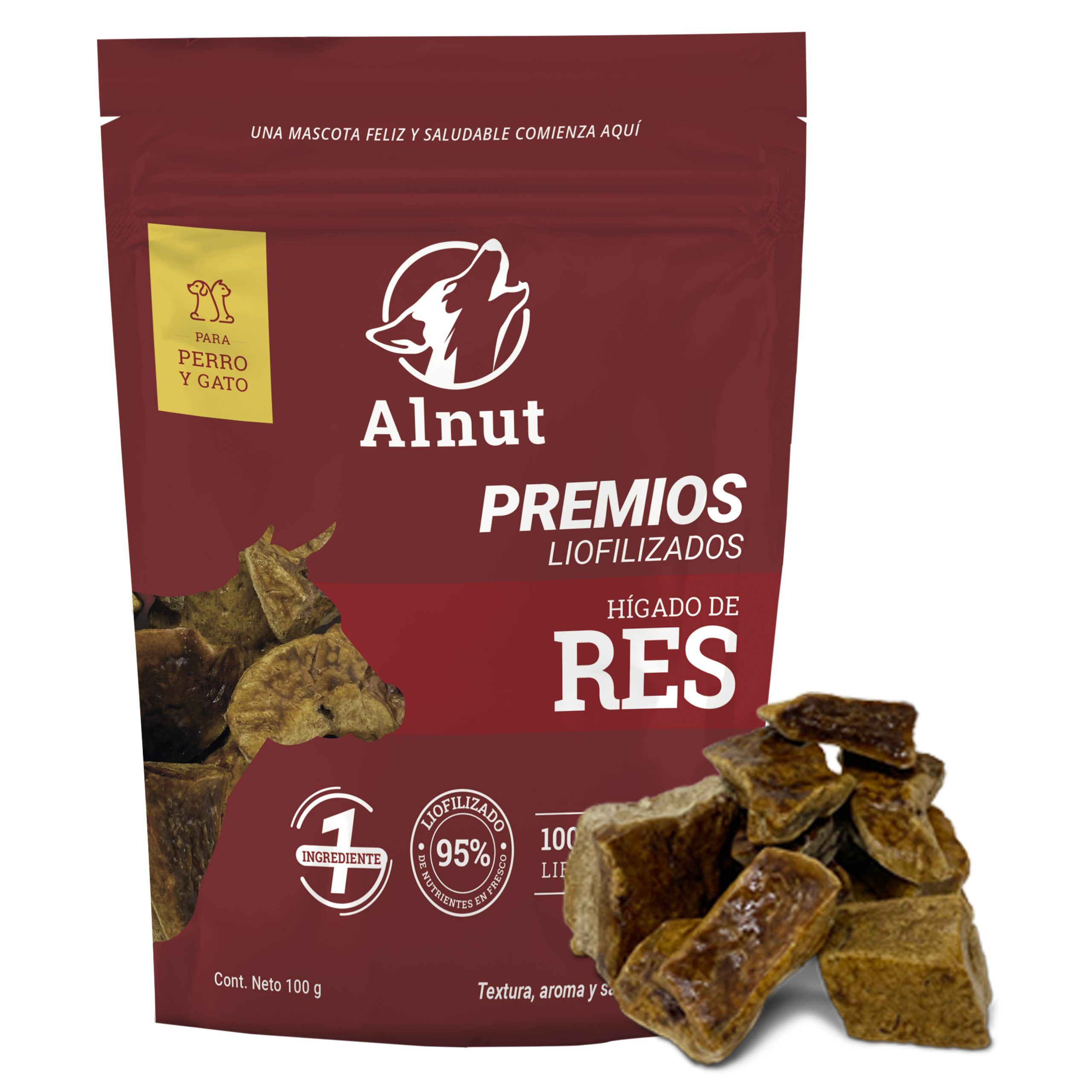 Premio liofilizado hígado de res 100 gr 