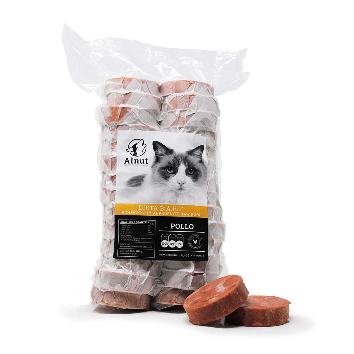 Dieta b.a.r.f. para gato sabor pollo 1.68 kg 