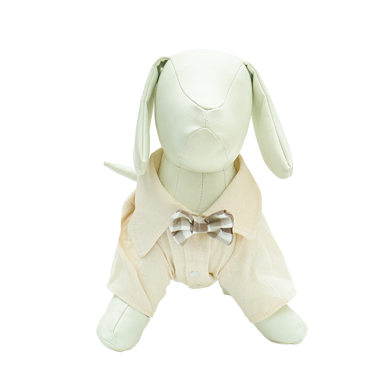 Peto cuadros con moño lino