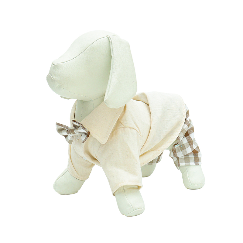 Peto cuadros con moño lino 1 Pza