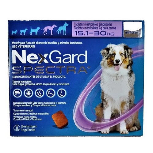 Nexgard spectra 15.1 - 30 kg masticable 3 Tabl