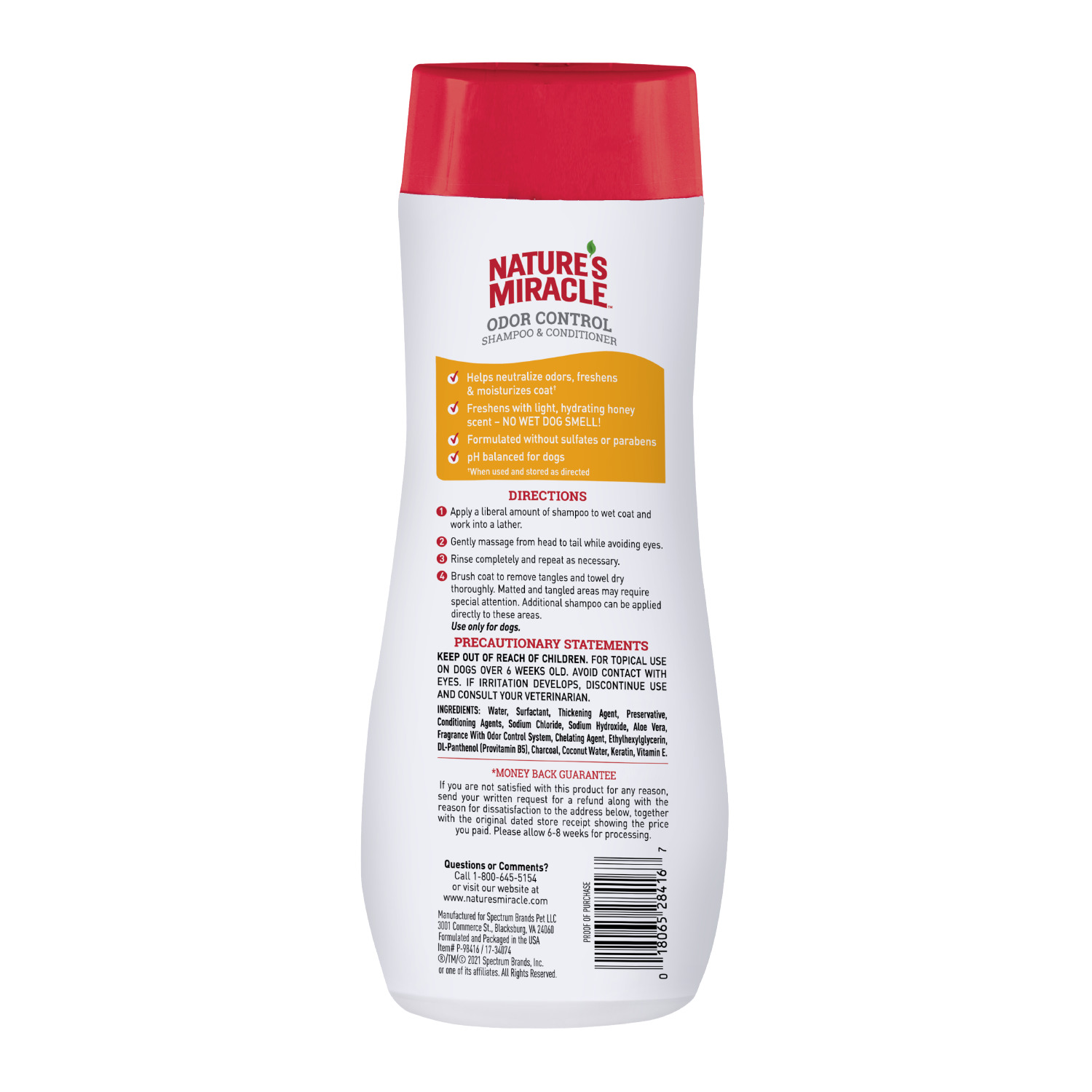 Shampoo & acondicionador de miel contra olores 473 ml