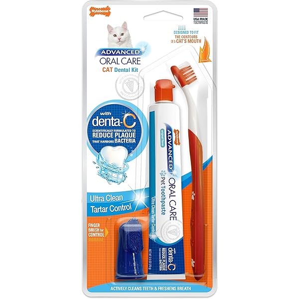 Kit dental advanced oral care gatos Color Naranja