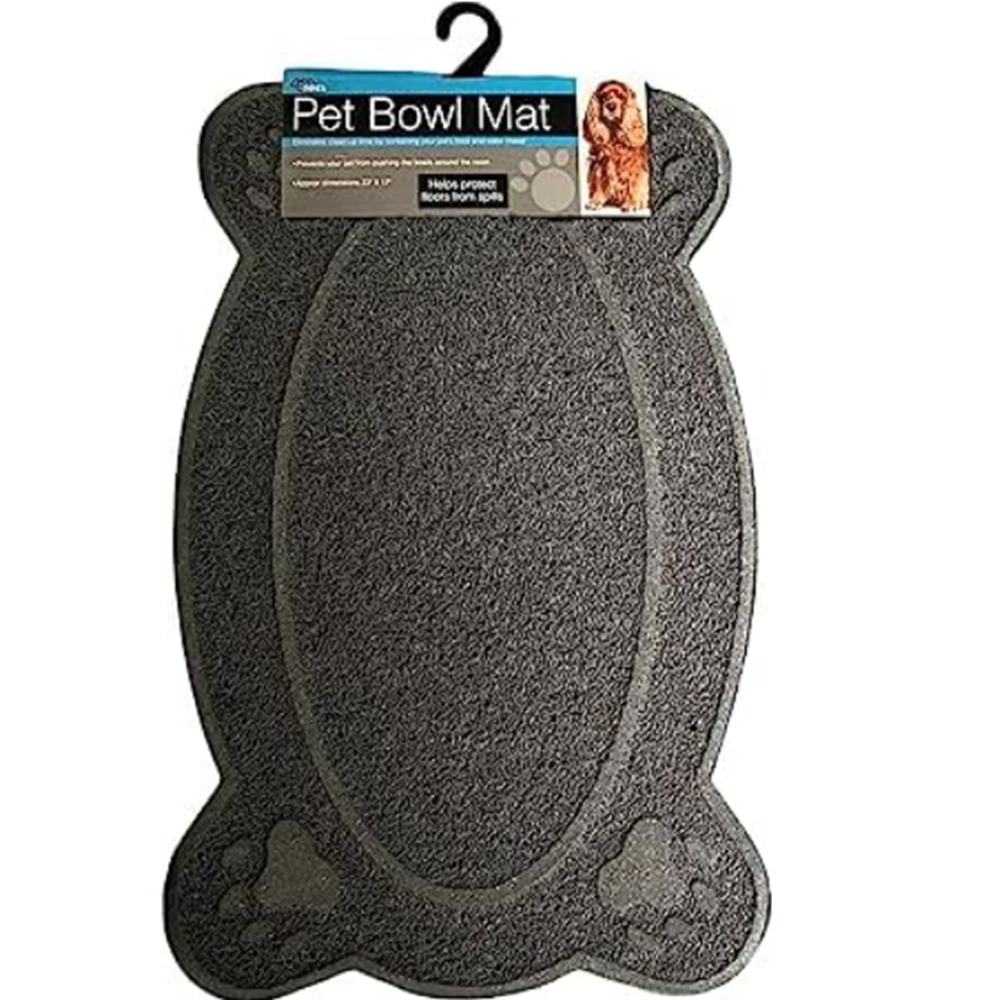 Tapete pet bowl mat Chico negro12"x15" 