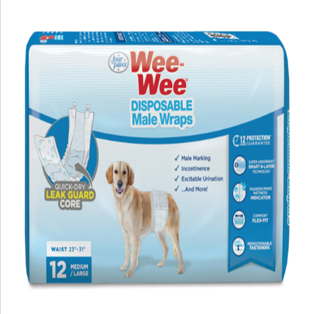 Pañales para macho con indicador de humedad para perro wee wee 