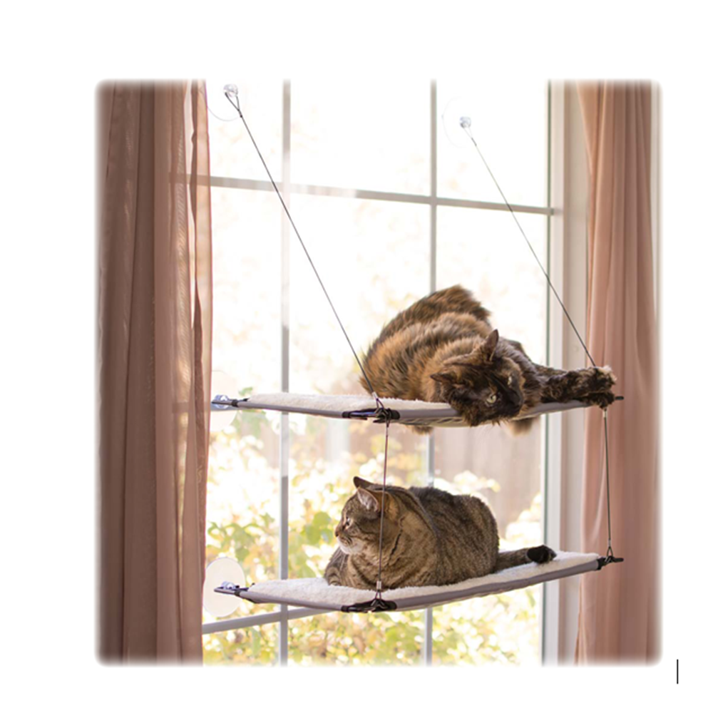 Cama de ventana doble lounger natural para gato 1 Pza