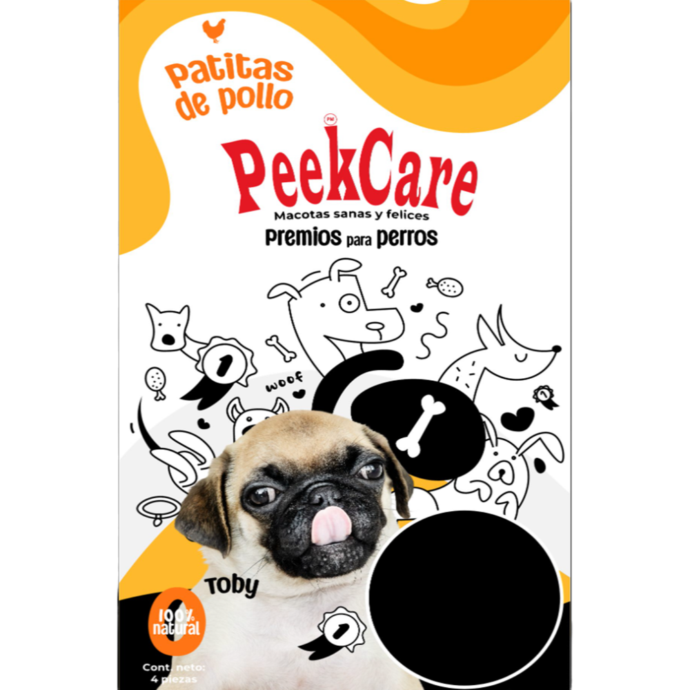 Premios peekcare patitas de pollo 4 pz Pza 