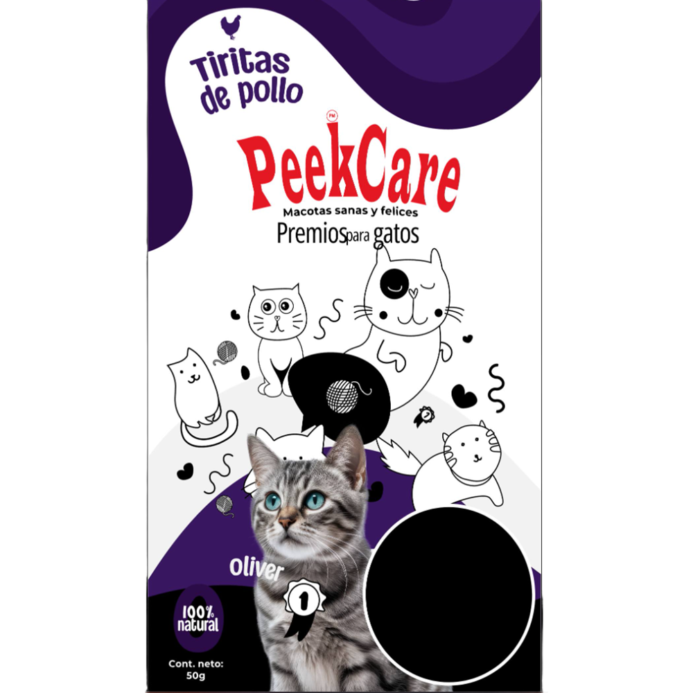 Premio peekcare tiritas de pollo para gato 50 