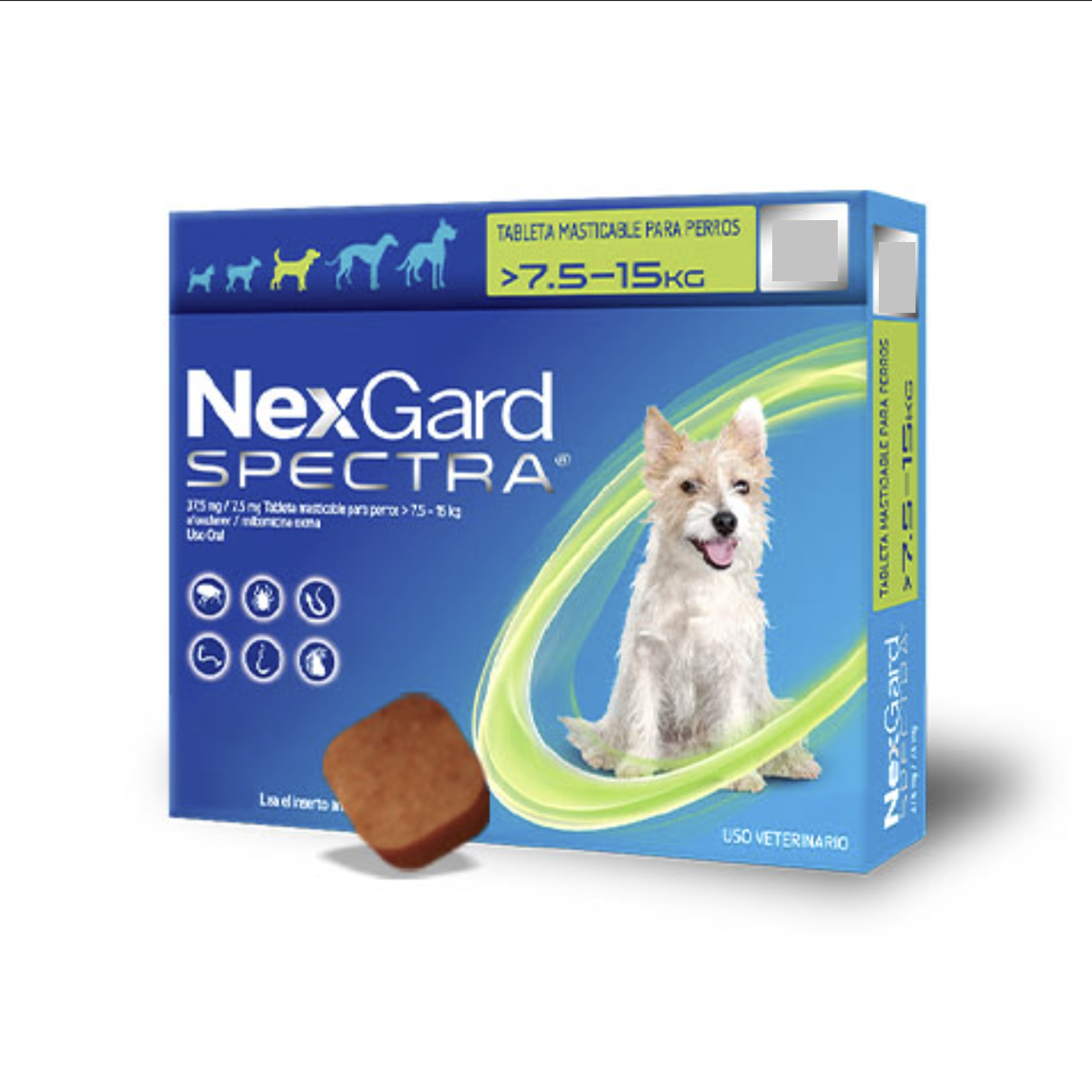 Nexgard spectra 7.6 - 15 kg masticable 1 Tabl