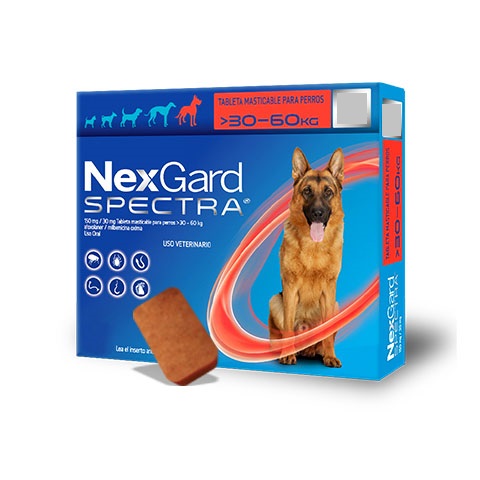 Nexgard spectra 30.1 - 60 kg masticable 3 Tabl