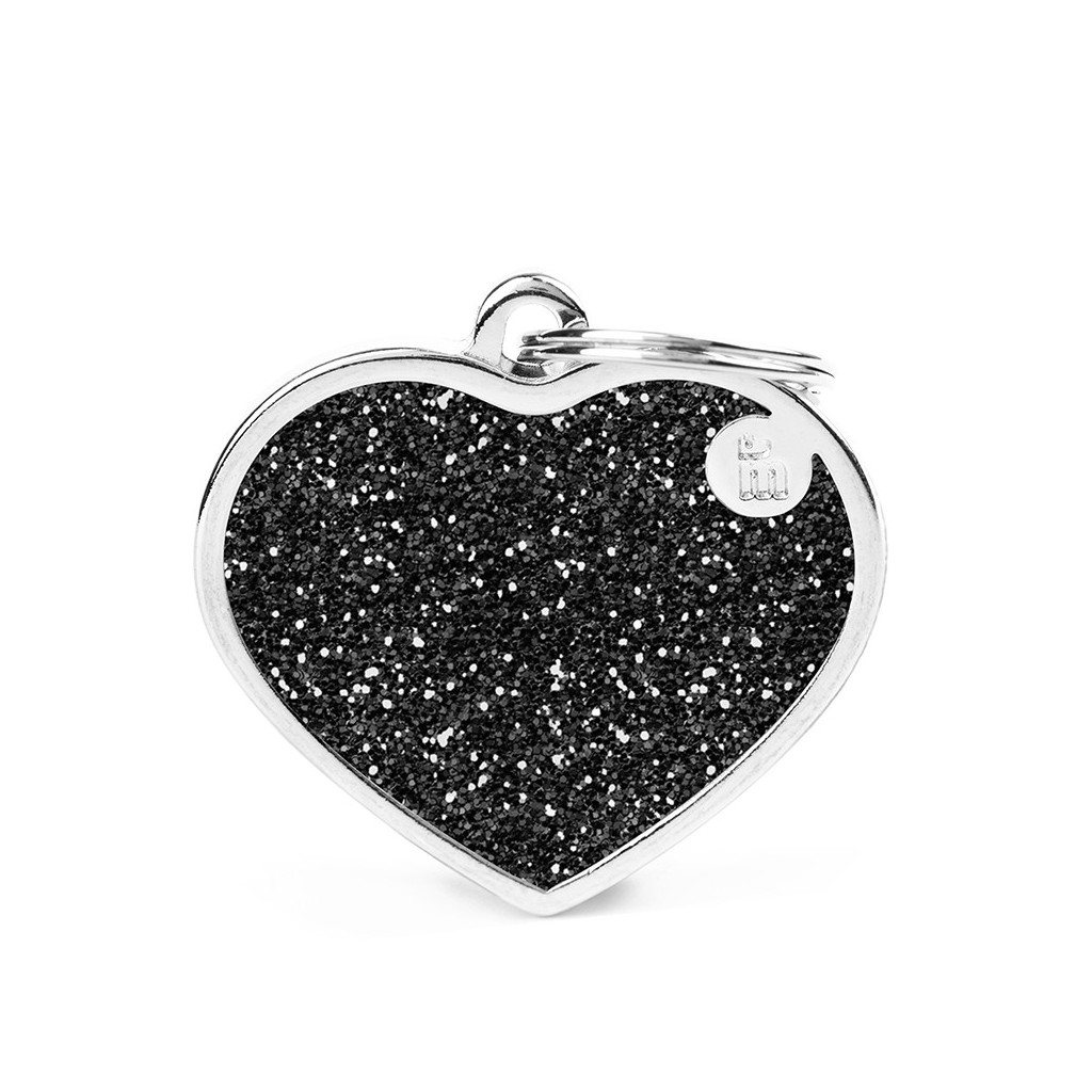 Plaquita friends big heart glitter black