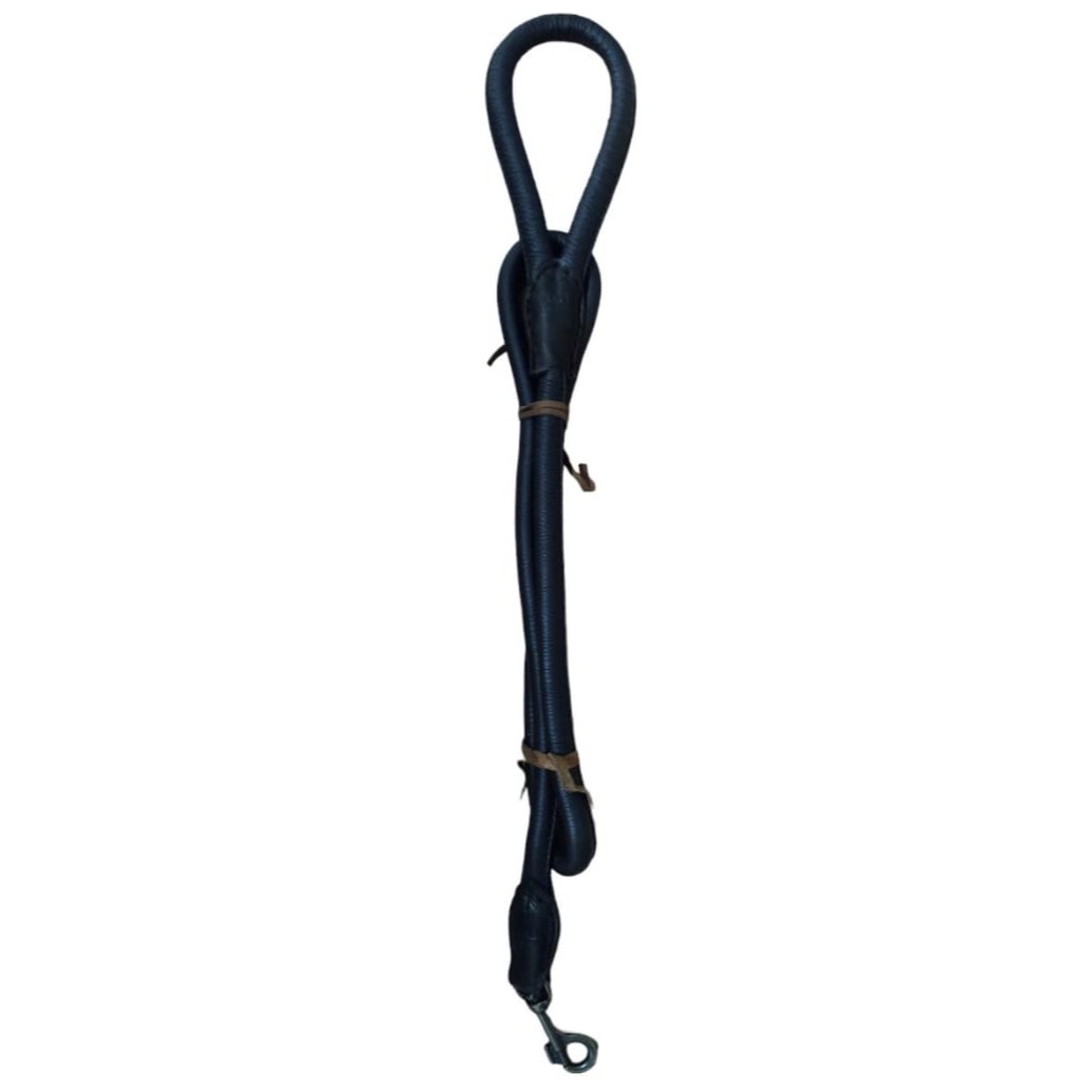 Correa Artesanal Redonda De Piel Negro L 